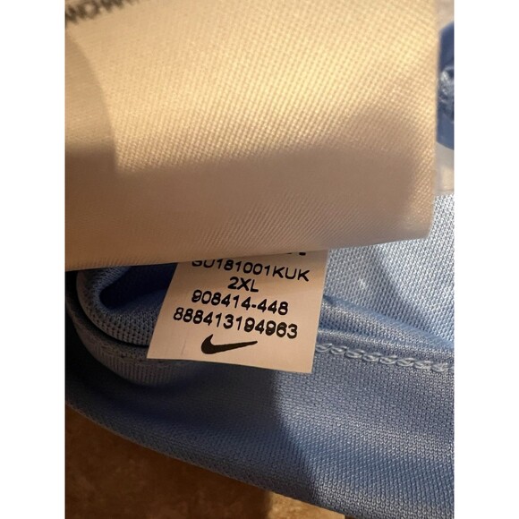 Nike Shirt Mens XXL Blue Golf Polo Dri-Fit Tech Performance Short Sleeve NEW - Picture 8 of 8